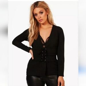 NWT FASHION TO FIGURE 1 LACE UP BLAZER